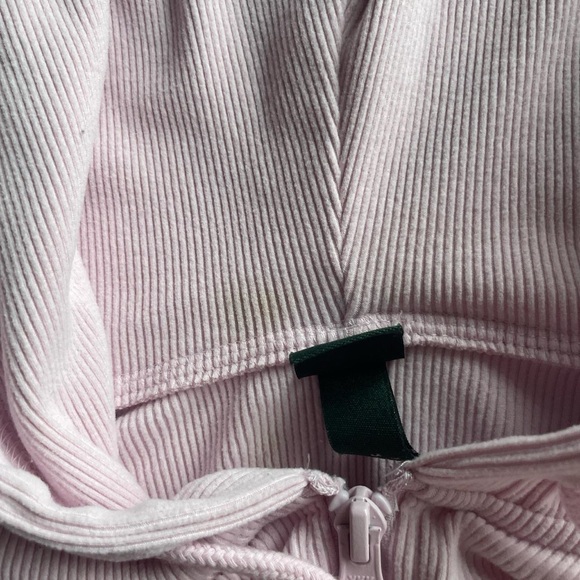 Pink Cropped Zip-Up Hoodie - Picture 4 of 4